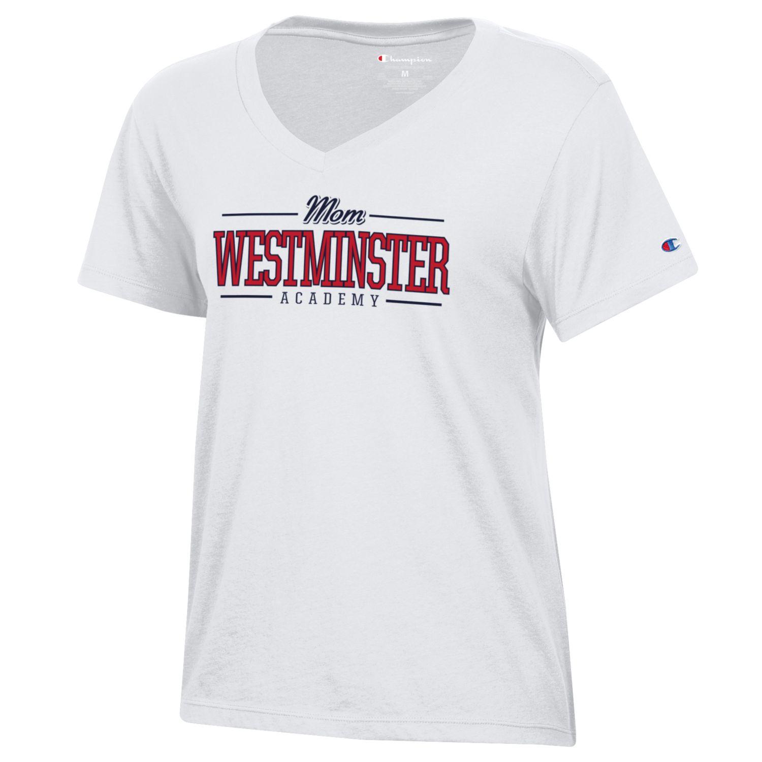 Champion Women s V Neck Mom Tee White